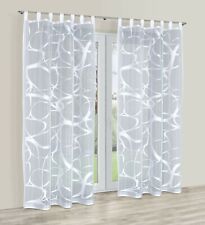 Hochwertig Gardine Vorhang mit Schlaufen Fertiggardine Jacquard Store 