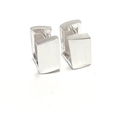 moderne Creolen eckig  in 925