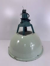 Alte Fabriklampe Emaille Lampe