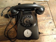 sehr gut erhaltenes Telefon Wählscheibe Post W48 mit Zähler Jahrgang 1961