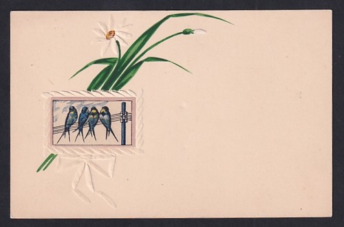 Papierkunst schwalben auf - papierkunst-ak,