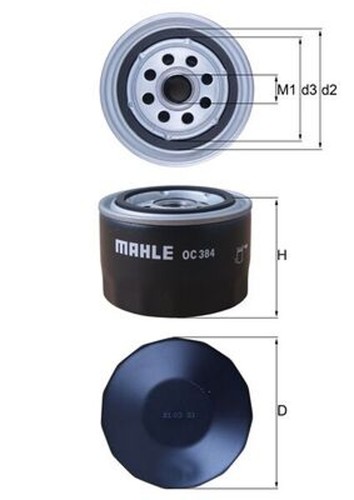 Mahle ölfilter 384 - oc,