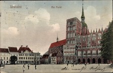 Ak Stralsund in Vorpommern, Partie am Markt - 3841933