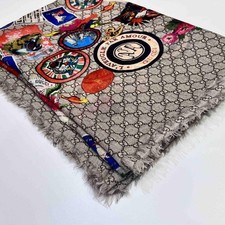 GUCCI Wollschal Angry Cat GG