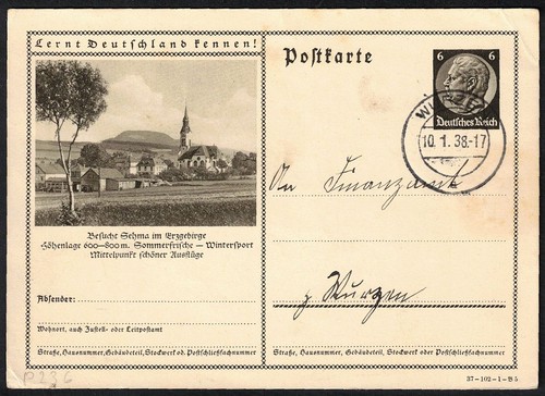 Deutsches reich 1938 ganzsache - deutsches,