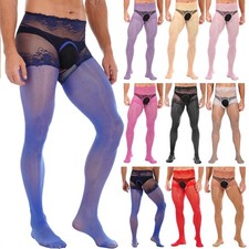 Herren Glänzend Strumpfhose