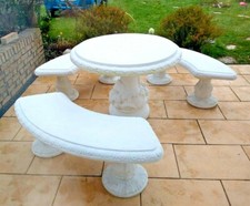 🔶Sitzgruppe 4er SET Stein