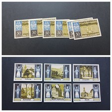 6 x Notgeld -- Stadt SCHNEEBERG im Erzgebirge / Sachsen -- kompl. & ksfr. -- G6
