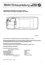 BMW E30 EBA Einbauanleitung Klimaautomatik Klima mit Automatischer Temp.regelung