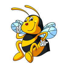 Aufkleber Biene Tiere Sticker