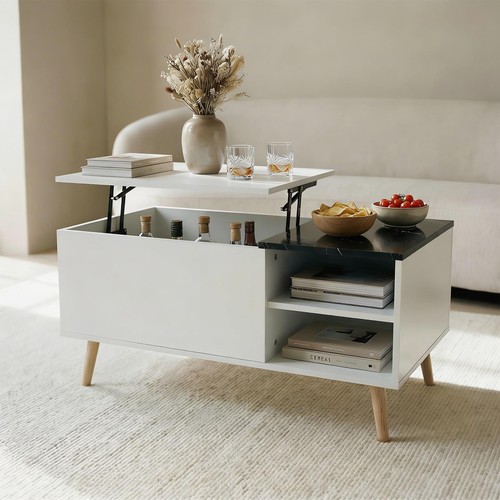 Couchtisch mit hebeplatte - couchtisch,
