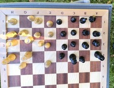 Schachfiguren Holz, gebraucht, Lackiert König 6cm groß