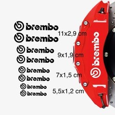 8 x Brembo Bremssattel Sticker Aufkleber hitzebeständig - weiß