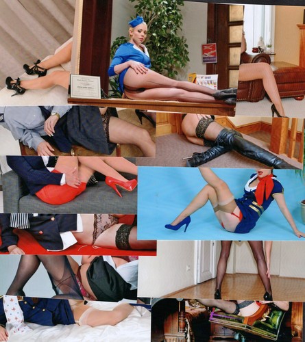 Air hostess models nylons - models,