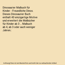 Dinosaurier Malbuch für Kinder - Freundliche Dinos. Dieses Dinosaurier Buch ent