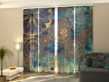 Foto-Schiebegardine goldenes Ornament, Flächenvorhang mit Motiv, auf Maß