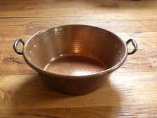 Antiker Kupfertopf Marmelade Bonbons Patina 3,3 kg Frankreich Vintage