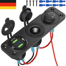 USB Steckdose Wohnmobil 12V,Auto QC 3.0 Mit Schalter USB Einbau Buchse DC,12 V