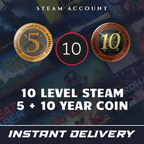 Steam account - 10, level