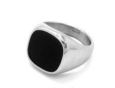 Silber Signet Ring, Grob
