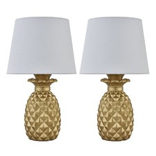 2er Set moderne Ananas Gold