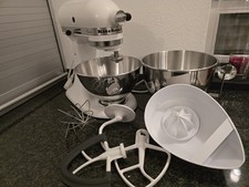 KitchenAid Küchenmaschine weiss mit viel Zubehör