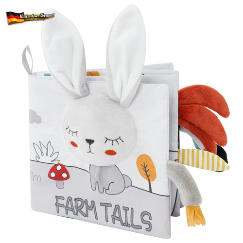 Baby stoffbuch mit tiermotiven - baby,