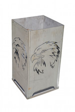 Feuerkorb Adler 50cm 75cm Stahl 3mm verschweißt Feuertonne inkl. Aschewanne Rost