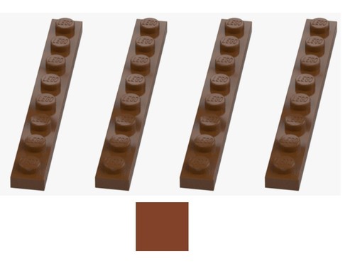Lego platte 1x8 reddish - lego®,