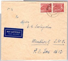 Berlin 54 im Paar auf Brief