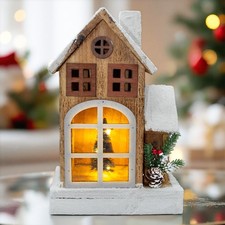 LED Holz Weihnachts Haus mit