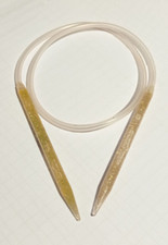 Addi  Rundstricknadel  80cm 8mm, dicker Schlauch ca. 0,5 cm mit Glitzer