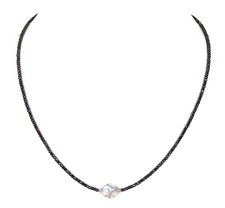 Spinell-Kette mit Keshi-Perle