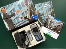 Nokia 6100 Handy (GSM), blau, ohne SIM-Lock, gebraucht, akzeptabel, in OVP