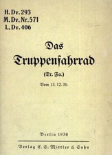 Das Truppenfahrrad Wehrmacht 2. Weltkrieg WK WW 6 Tafeln Abb. Militaria