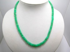 CHRYSOPRAS KNOPF KETTE  925