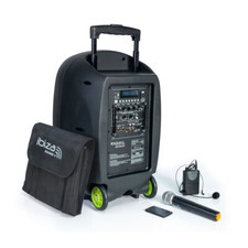 Ibiza Sound PORT12-MKII VHF tragbare PA-Anlage Akku Lautsprecher inkl. kabellosem Mikrofon