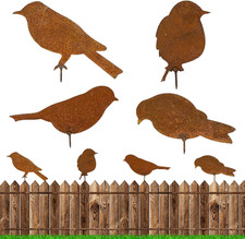 4 Rost Vögel, Vögel Deko
