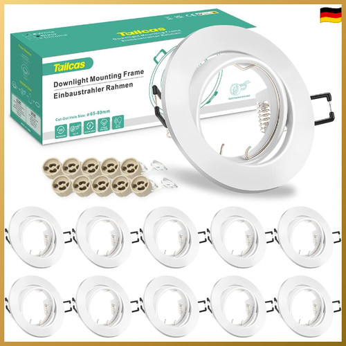 Einbaustrahler gu10 set 10er - einbaustrahler,