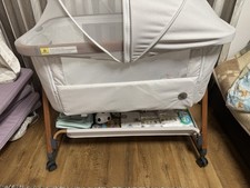 KUNU® Babybett 4in1 Stubenwagen, Beistellbett, Reisebett, Wippe Neuwertig NP 249