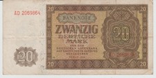 Banknote deutsche mark - 20,