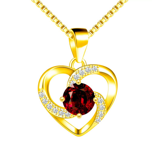 Damen halskette herz - damen, gold