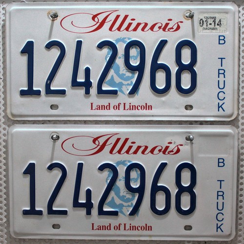Illinois nummernschilder paar - illinois,