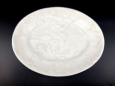 Relief Keramik Servierplatte Obstschale weiß oval Made in Italy