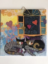 Bild, Fliese, Kachel, Deko, Katzen, Cats, Geschenk, Rosina Wachtmeister, 3