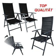 Gartenstuhl Aluminium Hochlehner Alu klappbar verstellbar silber anthrazit 2-4er