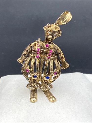 Vintage gelenk clown anhänger - vintage,