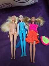 Barbie Puppen Konvolut,2 Barbie,1 Disney,blonde Haare,Kleidung einmal.