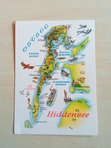 Ddr hiddensee relief - hiddensee, karte