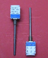 5 STK.  STEREO POTI 2 x 4,7KOHM SCHALTER LIN ACHSE 3mm x 42mm SFERNICE 4K7 5pcs